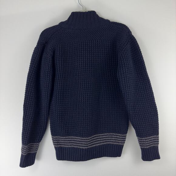 Celtic & Co 100% wool chunky knit shawl collar gray pullover‎ - Picture 2 of 8